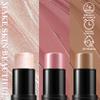3Pcs Cream Contour Stick Makeup Kit with Makeup Brush,Shades with Highlighter,Brush Stick,Cream Bronzer for Sculpt the Cheeks,Long-lasting Waterproof Lightweight Contour Set view 4
