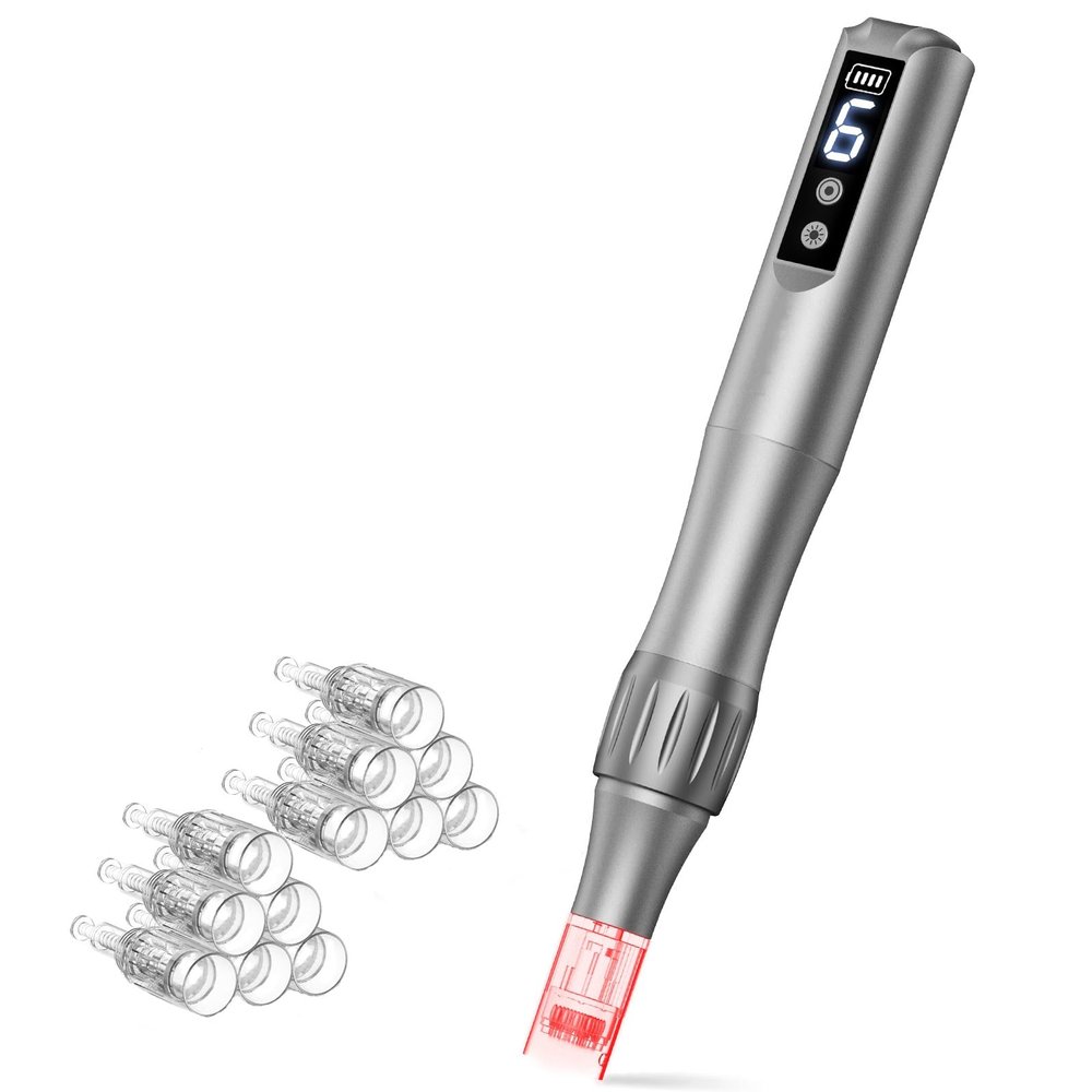 Microneedle Derma Roller Pen Dermabrasion Roller 0.25mm Microneedling Roller, Microneedle Roller Derma Roller 0.25mm for Women Men Home Use