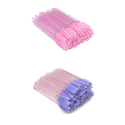 200PCS Eyelash Mascara Brushes, Disposable Lash Spoolies, Crystal Eyelash Brush Makeup Kits for Eyelash Extensions and Eyebrow Brush