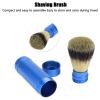 Beard Brush Men Portable Shaving Brush Travel Cleaning Foaming Grooming Tool view 2
