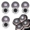 4pcs Shaver Replacement Blades for Skull Shaver Pitbull Boron PRO,Triple-ring Shaver Replacement Heads Compatible with Skull Shaver Pitbull Gold/Silver/Platinum/Diamond Pro Shaver and Palm Shaver view 1