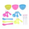 Didiseaon 3set Diy Facial Mask Mixing Tool Set Kit with Bowl Brush Spoon Skincare Routine Pink Yellow Blue and Homemade Facial Masks view 1