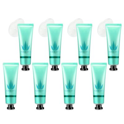 Fusang 8Pcs Organic Aloe Vera Gel for After Sun Skin Care,Natural Moisturizing Aloe Vera Gel for Face & Body,Easy to Portable Face Moisturizer,Travel Size Pure Vera Aloe Gel for all Skin Types K