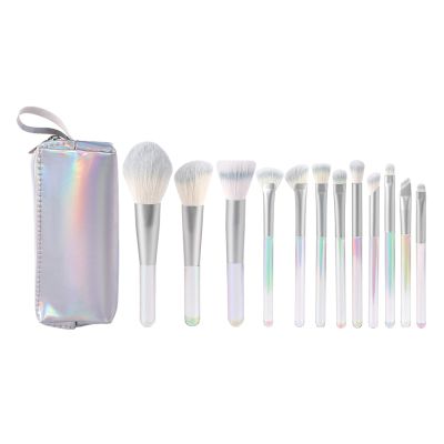 12Pcs Crystal Makeup Brush Set Eye Makeup Brushes Natural Bristles Foundation Kabuki Travel Make up Brushes sets
