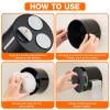 Neck Strip Dispenser, Black Barber Neck Strip Holder Dispenser with 4PCS Adhesive Pads for Wall Mounting Hanging Up, Neck Strip Paper Roll Dispenser Neck Strip Container for Hair Salon & Barber Shop view 2