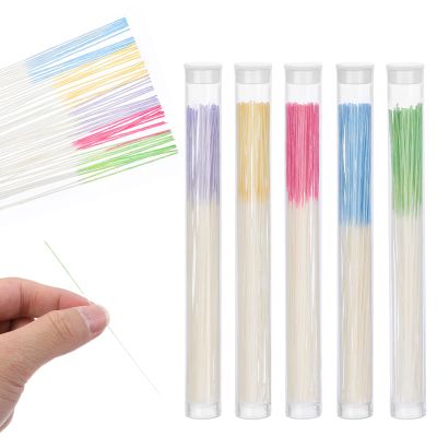 Oruola 300pcs Earring Hole Cleaner Floss,Disposable Ear Floss,3.8 In Ear Piercing Cleaner Flosses with Storage Tube,Disposable Nose Ring Ears Hole Cleaners for Women Men,5 Colors