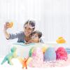 6PCS Dinosaur Bath Bombs Kit with Safe Organic Ingredients for Colorful Fizzy Bath Time Fun (Blue) view 2