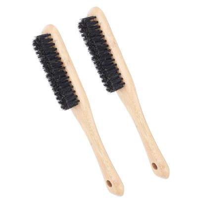 2pcs Beard Brush, Grooming Hair Debris Eliminator, Hair Sweeping Beard Brush, Men Beard Styling Mustache Brush for Beard Trimming - Bamboo Handle, Remove