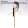 2pcs Beard Brush, Grooming Hair Debris Eliminator, Hair Sweeping Beard Brush, Men Beard Styling Mustache Brush for Beard Trimming - Bamboo Handle, Remove view 3