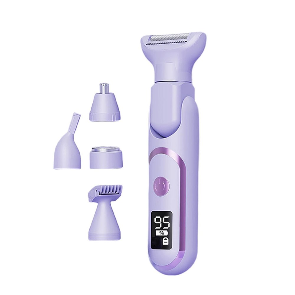 harayaa Woman Electric Shaver Bikini Trimmer Smooth and Silky Full Body Shaver Nose Hait Trimmer for Armpit Long and Short Hair Salon, Purple