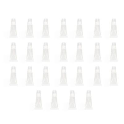 Brrnoo compatible with Empty Refillable Lip Gloss Tubes Clear Soft Cosmetic Containers 25pcs 5ml for Shampoo Body Lotion Wand