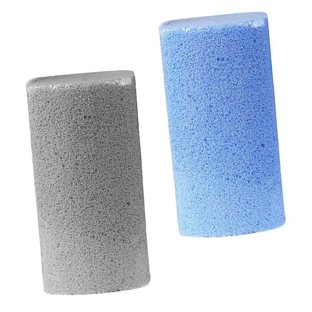 Didiseaon 2pcs Pumice Stone Foot Scrubbers for Dead Skin Removal Durable Foot Files for Callus Exfoliation Compact and Reusable Blue and Gray