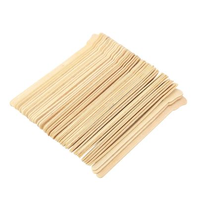Didiseaon 100pcs Wooden Wax Mixing Sticks Disposable Waxing Spatulas for Hair Removal Compatible with Hot and Strip Wax for Salon and Home Use