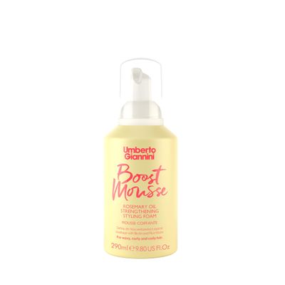 Umberto Giannini Strong Curls Rosemary Oil Boost Mousse Styling Foam for Curly, Coily, Wavy Hair - Includes Biotin - Sulphate Free + Vegan