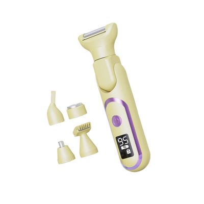 Zialofi Woman Electric Shaver Electric Body Hair Trimmer Easy Cleaning USB Full Body Shaver Facial Hair Remover for Arm Business, Beige