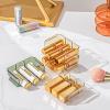 Walfront 3pcs Transparent Lipstick Holder, Clear Holder Holders, Stackable Clear Tower Lip Gloss Storage Stan for Tidy Makeup Collection for Lipgloss (Green) view 3