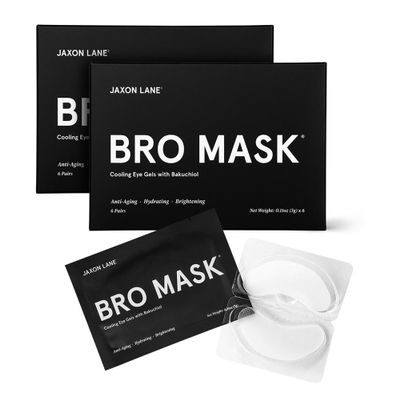 BRO MASK Under Eye Patches for Men with Hydrogel (6 pairs) - Anti-Aging Korean Eye Masks for Dark Circles and Puffiness - Puffy Under Eye Treatment - Perfect Skin Care for Men