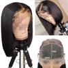 13x4 Lace Front Bob Wig Human Hair Lace Glueless Bob Wig Human Hair HD Transparent Short Straight Frontal Bob Wig for Black Women Human Hair Pre Plucked with Baby Hair Free Part Natural Color 14Inch view 3