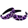RODAILYCAY Purple Leopard Wide Head Bands Hoops for Hair Padded Thick Women Headbands Elastic Cute Headband Head Wrap Wide Top Turban Hair Bands Set of 2 view 1