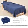 4 Sets Extra Thick Massage Table Sheets Sets Soft Premium Microfiber 3 Piece Set Massage Sheet Set for Salon Spa Bed Include Fitted Covers Flat Sheets Face Cradle Cover view 3