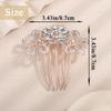 Aimimier Dainty Flower Butterfly Rhinestone Hair Side Combs Sparkly Crystal Long Teeth Comb Wedding Bridal Hair Accessories for Women (Clear) view 2