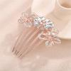 Aimimier Dainty Flower Butterfly Rhinestone Hair Side Combs Sparkly Crystal Long Teeth Comb Wedding Bridal Hair Accessories for Women (Clear) view 3
