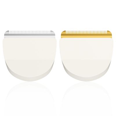 2 Pack Professional Peanut Replacement Blade-Precision-Ground for Smooth Cutting Snap-On Compatible with Wahl Peanut Clippers & Trimmers #2068-300White/Silver,White/Gold