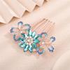 Aimimier Dainty Flower Butterfly Rhinestone Hair Side Combs Sparkly Crystal Long Teeth Comb Wedding Bridal Hair Accessories for Women (Blue) view 4