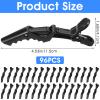 Hair Clips for Women 96 Pcs, Alligator Hair Clip for Styling Sectioning Plastic Gator Salon Hair Clip, Professional Alligator Clip with Wide Teeth  Double-hinged Design view 2