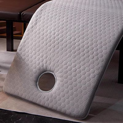 Grey(s),70 * 185cm,LDLCYCN High Density Sponge Massage Table Topper Thicken 7Cm(2.8In) Lash Bed Topper with Elastic Band Non-Slip Spa Bed Pad Massage Accessories Square/Round/Trapezoidal Head