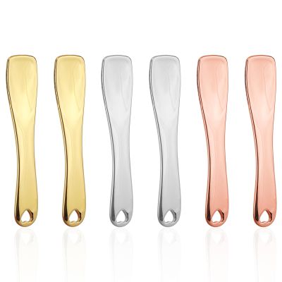 6pcs Mini Metal Makeup Spatula, Reusable Cosmetic Spoon with Storage Box Skincare Scoop Multifunctional Facial Applicator Beauty Tools for Eye Cream Lotion Mask(Gold, Silver, Pink)