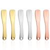 6pcs Mini Metal Makeup Spatula, Reusable Cosmetic Spoon with Storage Box Skincare Scoop Multifunctional Facial Applicator Beauty Tools for Eye Cream Lotion Mask(Gold, Silver, Pink)  view 1