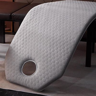 Grey(t),60 * 180cm,LDLCYCN High Density Sponge Massage Table Topper Thicken 7Cm(2.8In) Lash Bed Topper with Elastic Band Non-Slip Spa Bed Pad Massage Accessories Square/Round/Trapezoidal Head