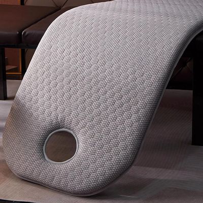 Grey(r),70 * 185cm,LDLCYCN High Density Sponge Massage Table Topper Thicken 7Cm(2.8In) Lash Bed Topper with Elastic Band Non-Slip Spa Bed Pad Massage Accessories Square/Round/Trapezoidal Head