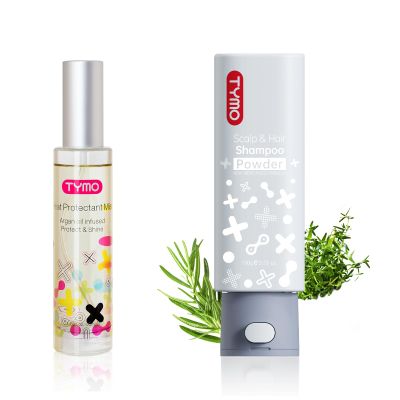 TYMO Dandruff Shampoo Powder Natural Formula Heat Protectant Spray