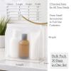 30 Pack Clear Makeup Bag Organizer Cosmetic Zipper Pouch TSA Approved Small Travel Pouches for Toiletries Transparent EVA Reusable Water-resistant Plastic Clear Gift Bags Bulk, (Frosted, Mixed Sizes) view 3