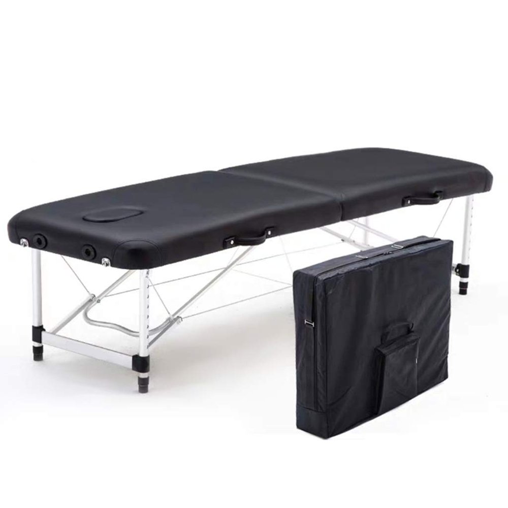 uhyOHF Salon & Spa Tables Portable Massage Table Beauty Table Couch Foldable Bed Plinth Therapy Reiki Tattoo Salon Beauty Spa Couch(Black-185 * 70cm