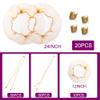 130PCS Hair Nets and Pins Set-30 Invisible Mesh Nets with Elastic Edge (12, 24 Inch), 50 U-Shaped Pins 50pcs Bobby Pins for Ballet Buns, Sleeping, 2 Size Golden view 2