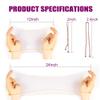 130PCS Hair Nets,30 Invisible Hair Nets (12, 24 Inch) for Ballet Recital,50 U-Shaped Hair Pins 50 Bobby Pins for Bun Maker Kitchen Hair Nets for Men Bun Nets for Women,2 Size Light Brown view 4