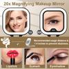 Mocado Compact Travel Makeup Mirror, 1X/20X Magnifying Mirror with Light, Double Sides Compact Mirror with 3 Color Light, Dimmable Handheld Mirror, Rechargeable Travel for Purse,Pocket(Black) view 4