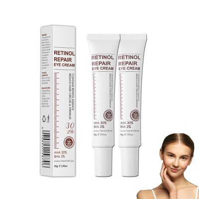 2 Pcs Retinol Repair Eye CreamInstant Results Eye CreamReduces the Appearance of Dark CirclesStretch Wrinkles at the Corners of the EyesMoisturize and Improve Eye Bags1.05 Oz Each