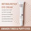 2 Pcs Retinol Repair Eye CreamInstant Results Eye CreamReduces the Appearance of Dark CirclesStretch Wrinkles at the Corners of the EyesMoisturize and Improve Eye Bags1.05 Oz Each view 3
