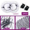 120PCS Elastic Hair Net Set for Food Service Workers 20pcs 24inch Invisible Hair Nets for Men Women Buns,50pcs U-Shaped Hair Pins 50pcs Bobby Pins for Bun Maker, 24inch,Black view 2
