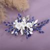 Bridal Hair Clip Rhinestone Flower Wedding Head Accessories Jewelry Trendy EN8 Pink Headpice For Women Silver Tiaras Red view 3