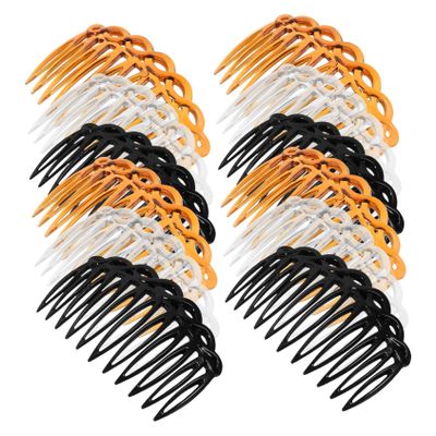 12pcs Retro Hair Side Combs for Women Decorative Hair Comb Clips with Stable Grip Versatile Styling Options Multiple Colors Easy to Carry for Girls