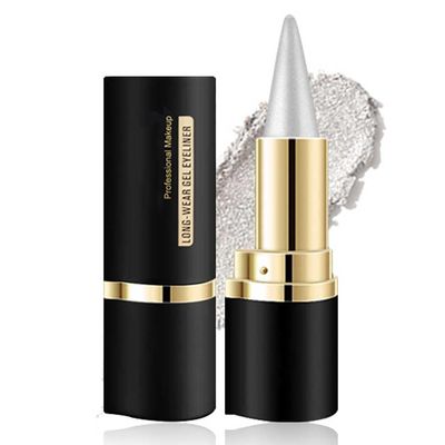 BANGFENG Ultra-Pigmented Silver Eyeliner delineador de ojos for Bold, Goth-Inspired Looks, Waterproof & Smudge-Proof Formula, Long-Lasting & Intense Color for Dramatic and Smoky Eyes Makeup
