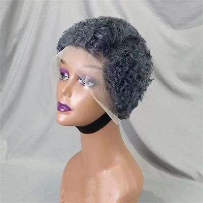 13X4 Lace Frontal Short Curly Wave Human Hair Wigs 180% Density 13X4 Lace Front Human Hair Wig For Black Women