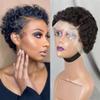 13X4 Lace Frontal Short Curly Wave Human Hair Wigs 180% Density 13X4 Lace Front Human Hair Wig For Black Women view 2