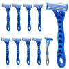 Leriton 10 Pcs Three Blade Disposable Razors for Men Bulk Men's 3 Blade Sensitive Skin Razor for Comfortable Shave view 1
