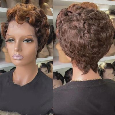 100% Human Hair Wig 13X4 Short Bob Wig Lace Frontal Human Hair Wigs For Black Women